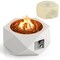White Hexagon Terrazzo Fire Pit Table, 40,000 BTU and Stainless Steel Burner